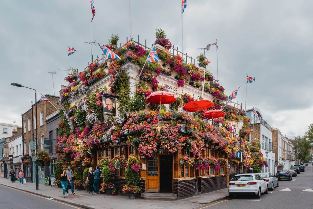 Photo by The Churchill Arms: https://www.churchillarmskensington.co.uk/about 